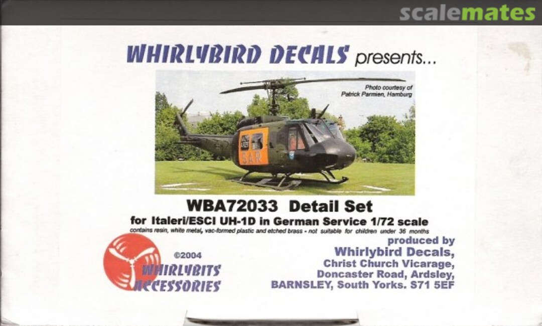 Boxart Bell UH-1D Huey German service WBA72033 Whirlybits