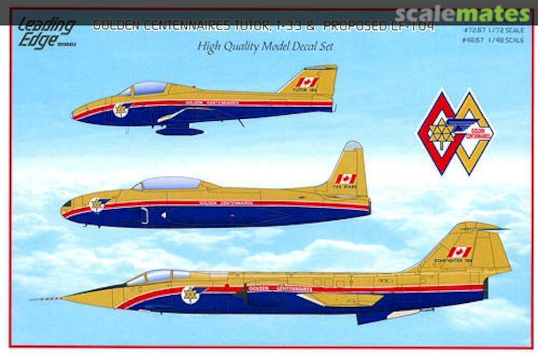 Boxart Golden Centennaires Tutor, T-33 & Proposed CF-104 48.67 Leading Edge