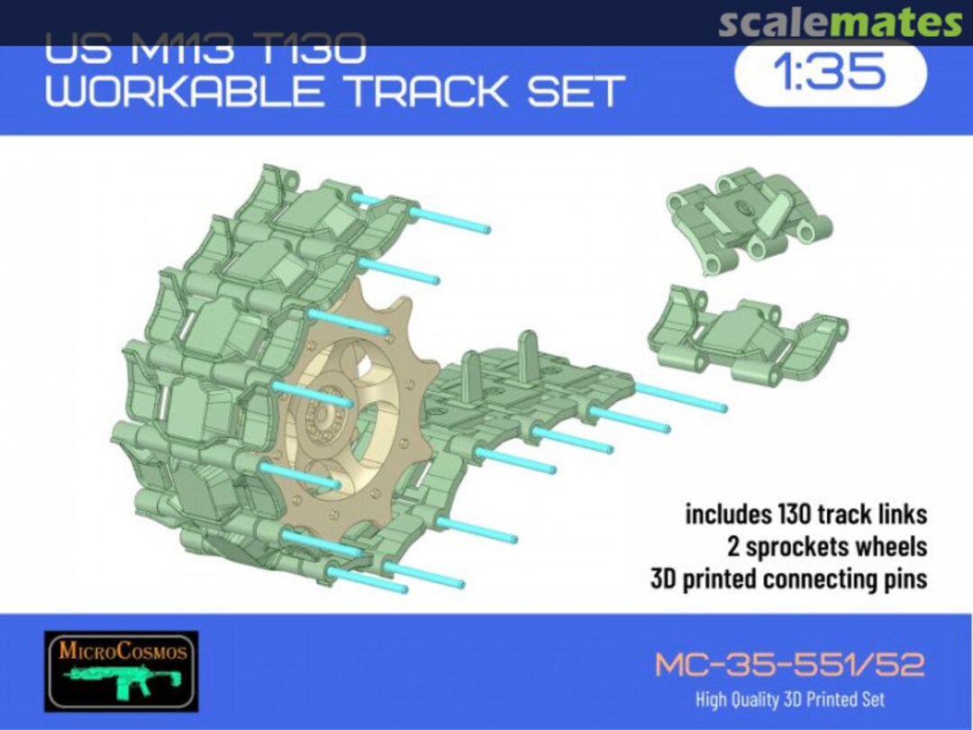 Boxart US M113 T130 Workable Track Set, MC-35-551 3D MicroCosmos