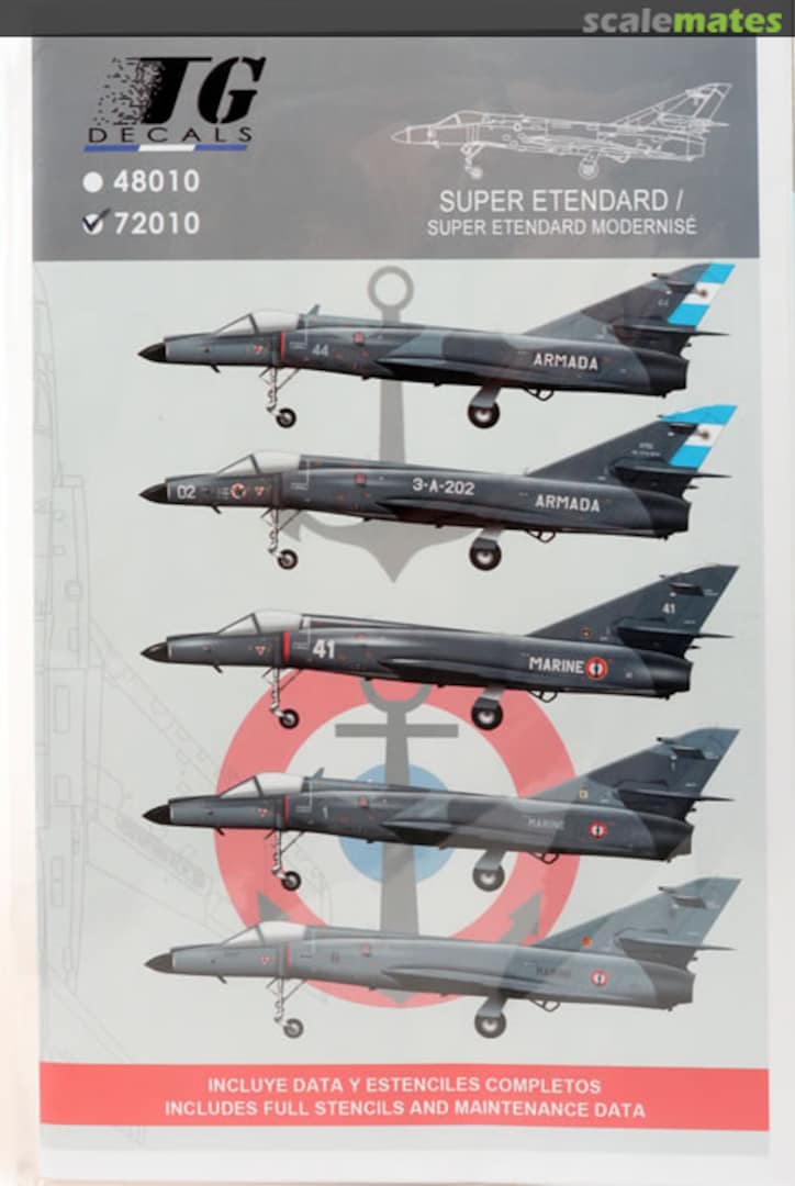 Boxart Super Etendard/Super Etendard Modernise 72010 TG Decals