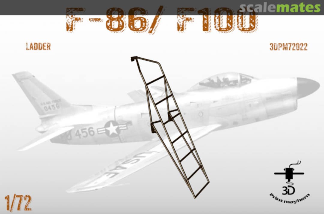 Boxart F-86 / F-100 Boarding Ladder 3DPM72022 3D Print Mayhem