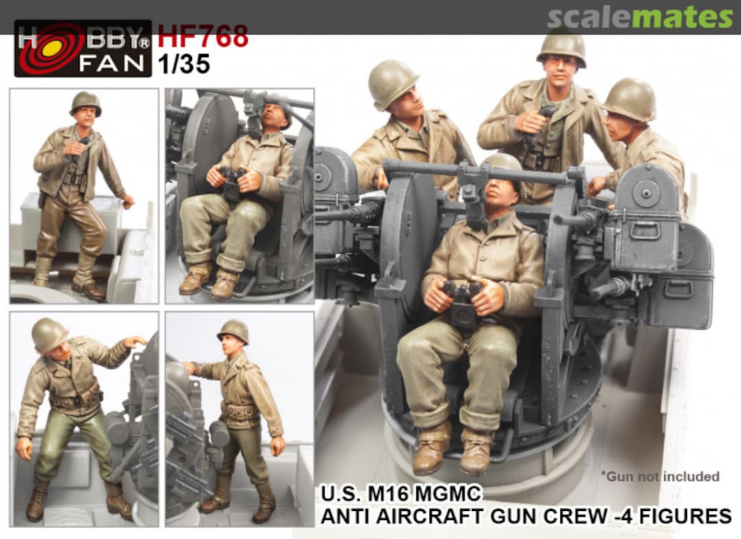 Boxart U.S. M16 MGMC ANTI AIRCRAFT GUN CREW HF768 Hobby Fan