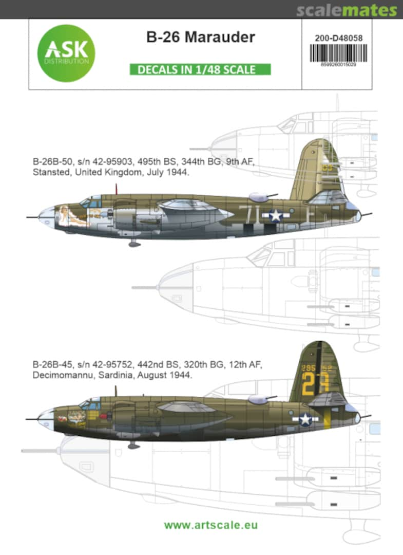 Boxart B-26B Marauder part 1 - Over Europe 200-D48058 ASK