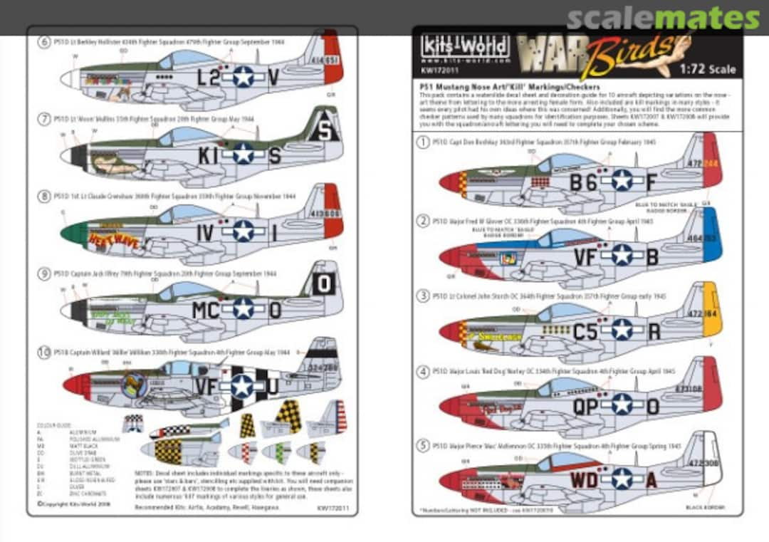 Boxart P-51B/C/D Mustang KW172011 Kits-World