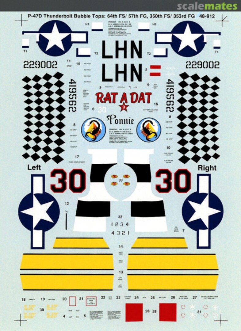 Boxart P-47D Thunderbolt Bubble Tops 48-0912 SuperScale International