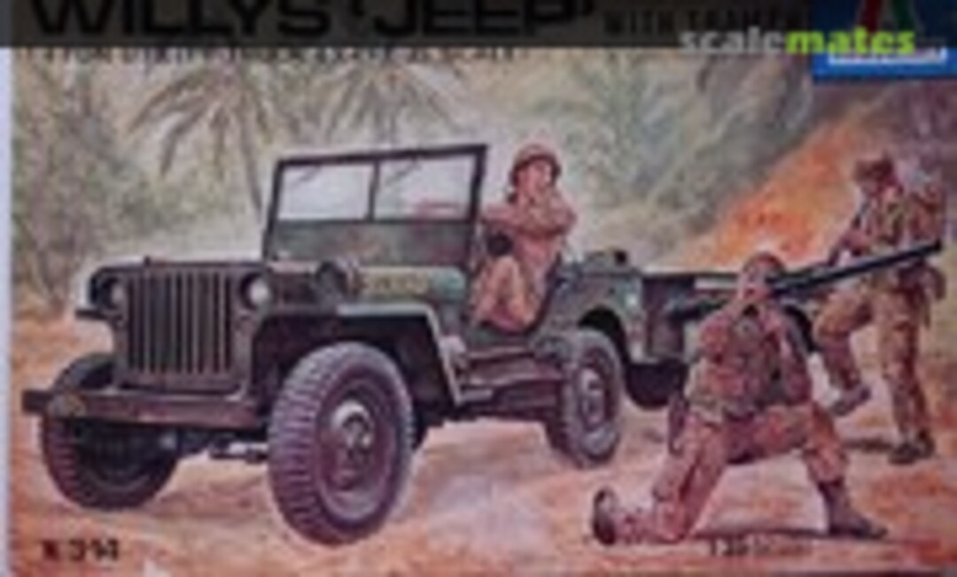 1:35 Willys 'Jeep' with trailer / 1/4 ton uitily truck 4x4 (Italaerei 314)