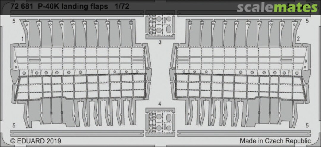 Boxart P-40K landing flaps 72681 Eduard