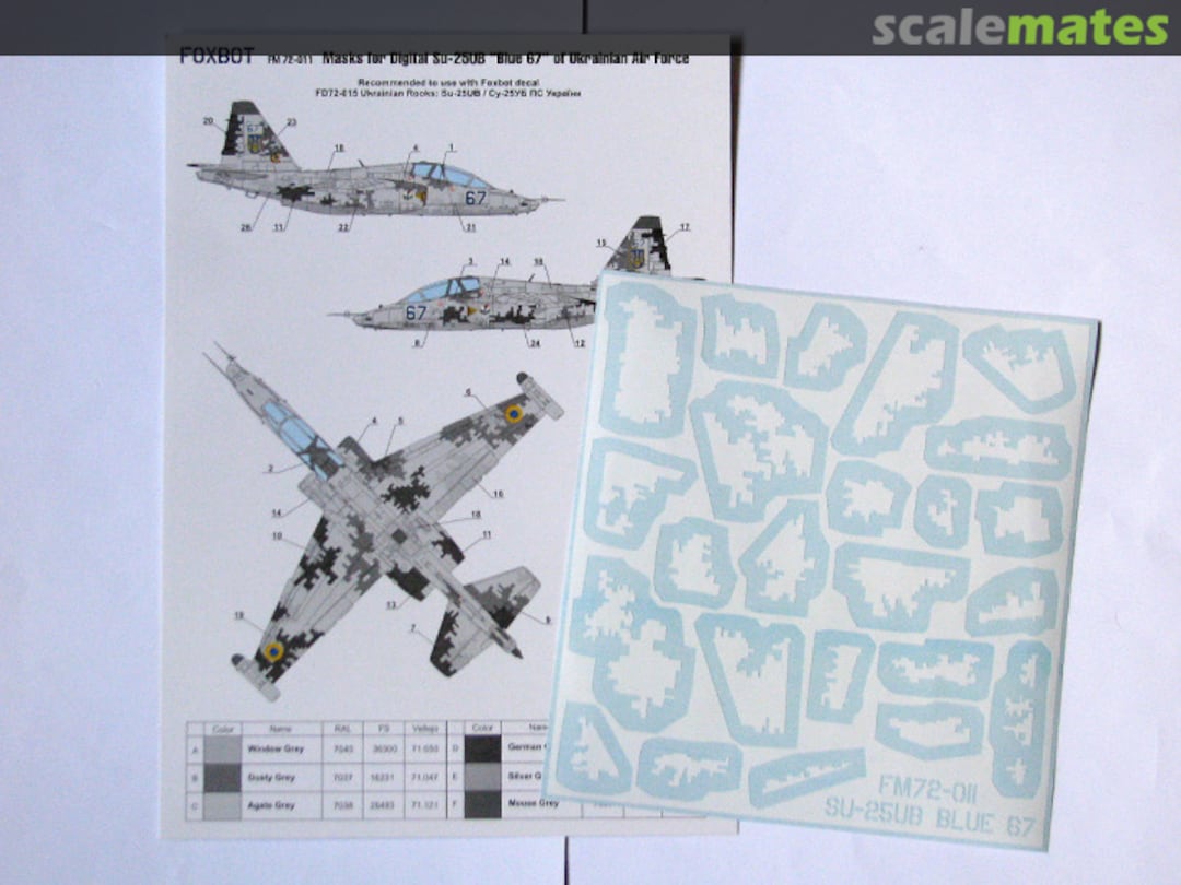 Boxart Digital Su-25UB "Blue 67" FM72-011 Foxbot