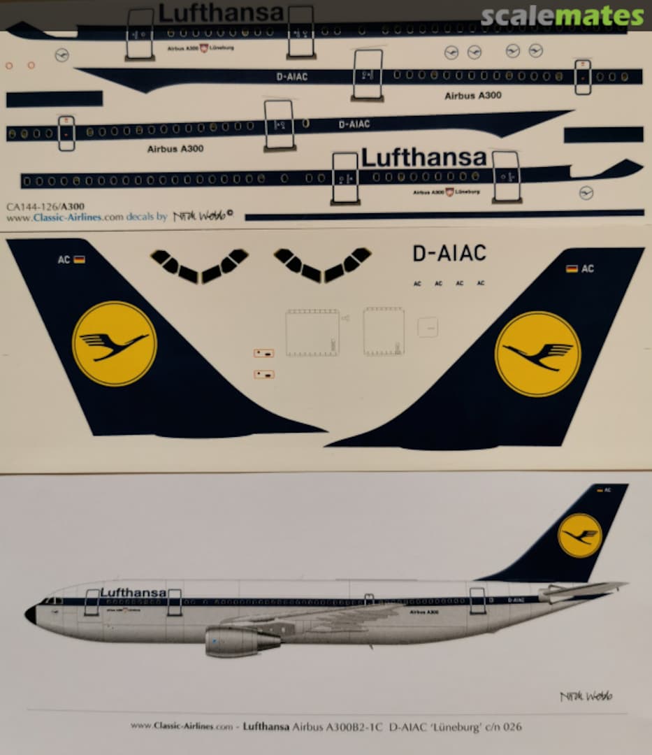 Boxart Airbus A300-B2 Lufthansa CA144-126 Classic Airlines