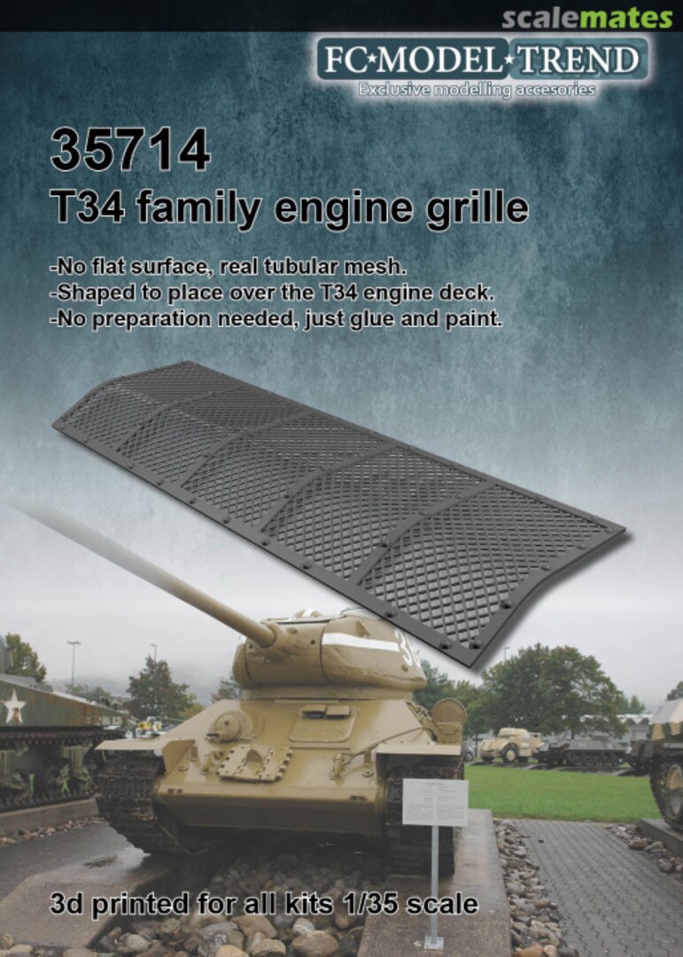 Boxart T34 engine grille 35714 FC Model Trend