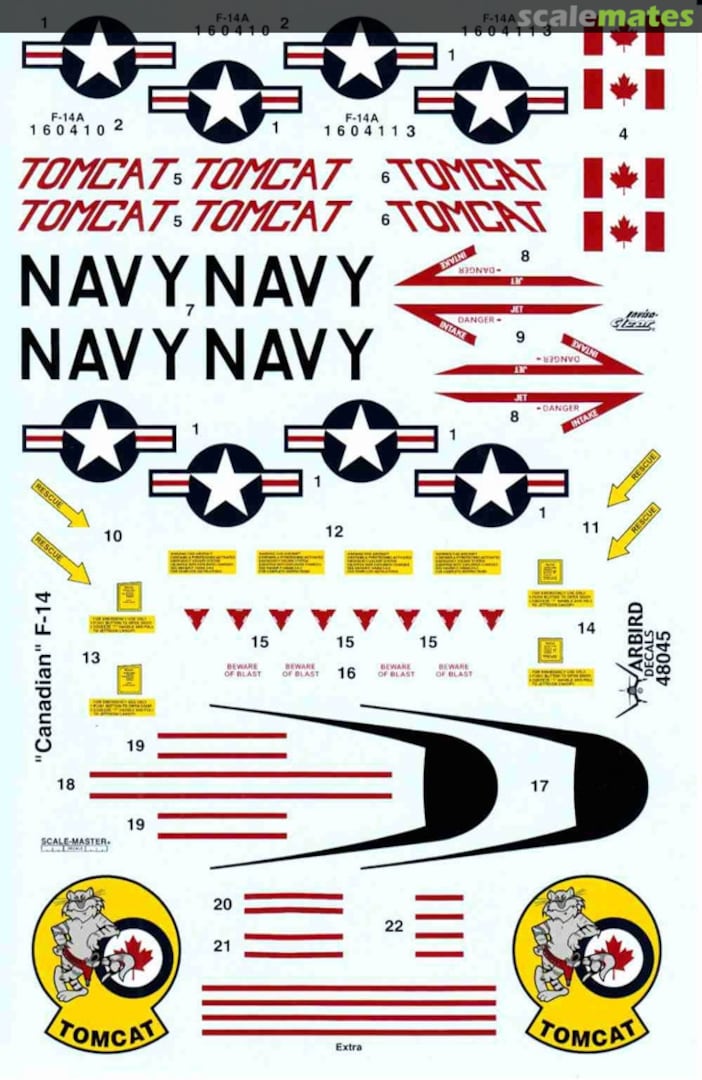 Boxart Grumman F-14 Tomcat 48045 Warbird Decals