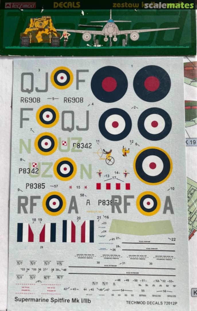 Contents Supermarine Spitfire Mk I/IIB 72012P Techmod