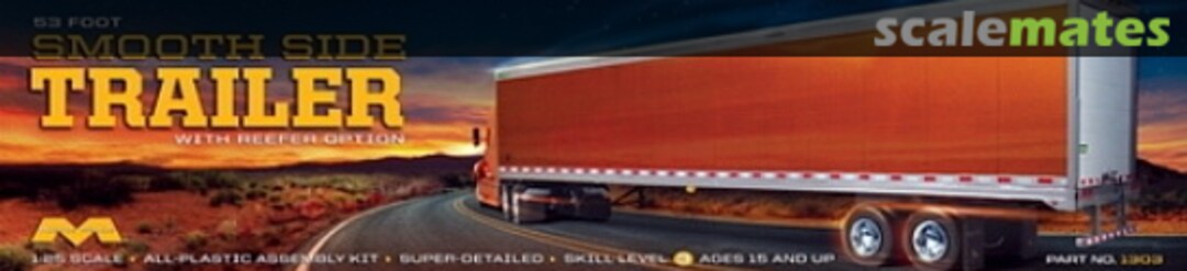 Boxart 53 Foot Smooth Side Trailer 1303 Moebius Models