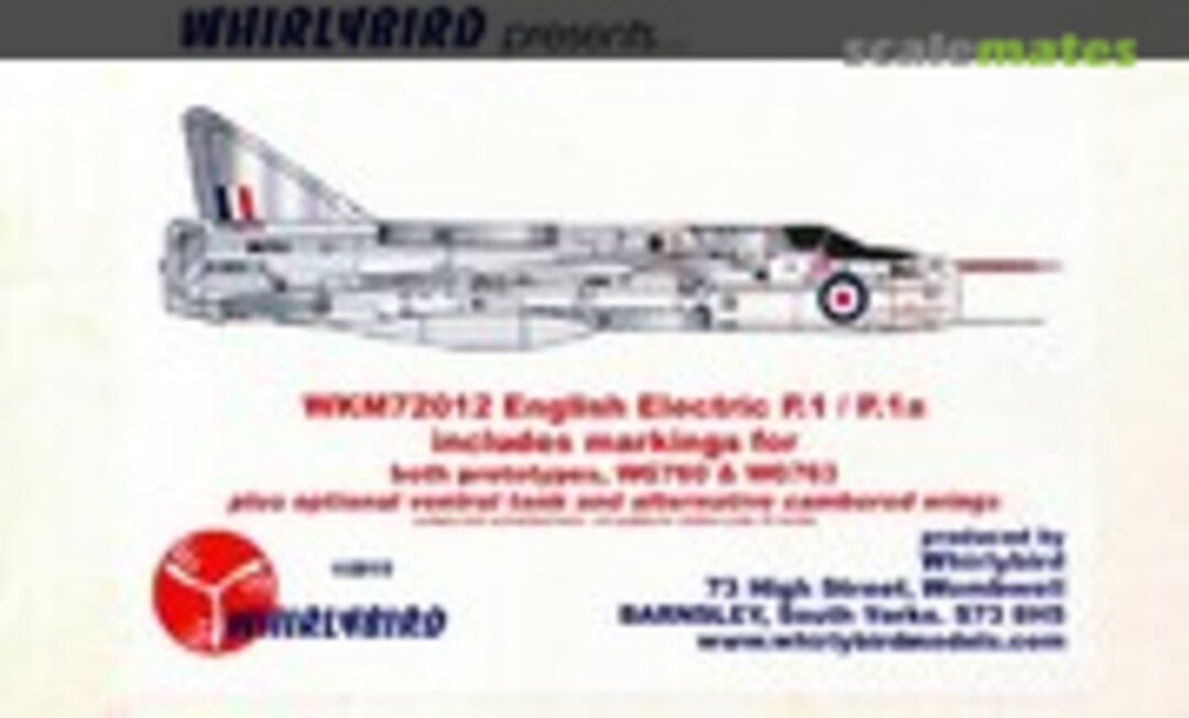 1:72 English Electric P.1/P.1a (Whirlybird WKM72012)