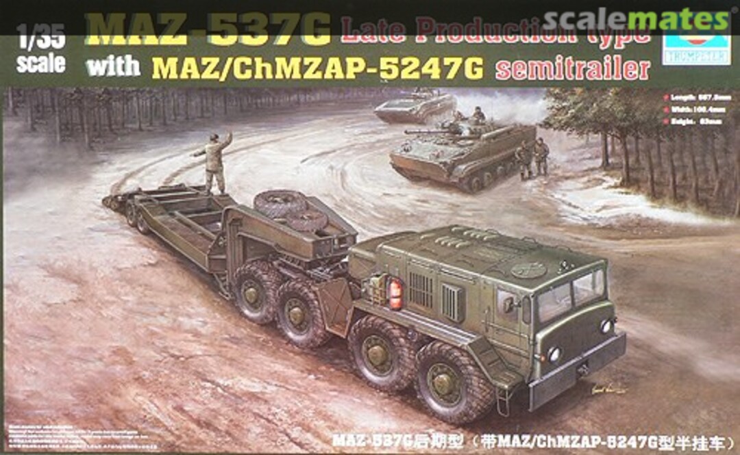 Boxart MAZ-537G with MAZ/ChMZAP-5247G semitrailer 00212 Trumpeter