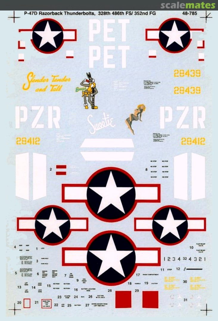 Boxart P-47D Razorback Thunderbolts 48-0785 SuperScale International