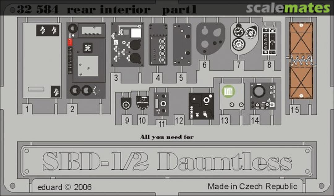 Boxart SBD-1/2 Dauntless rear interior 32584 Eduard