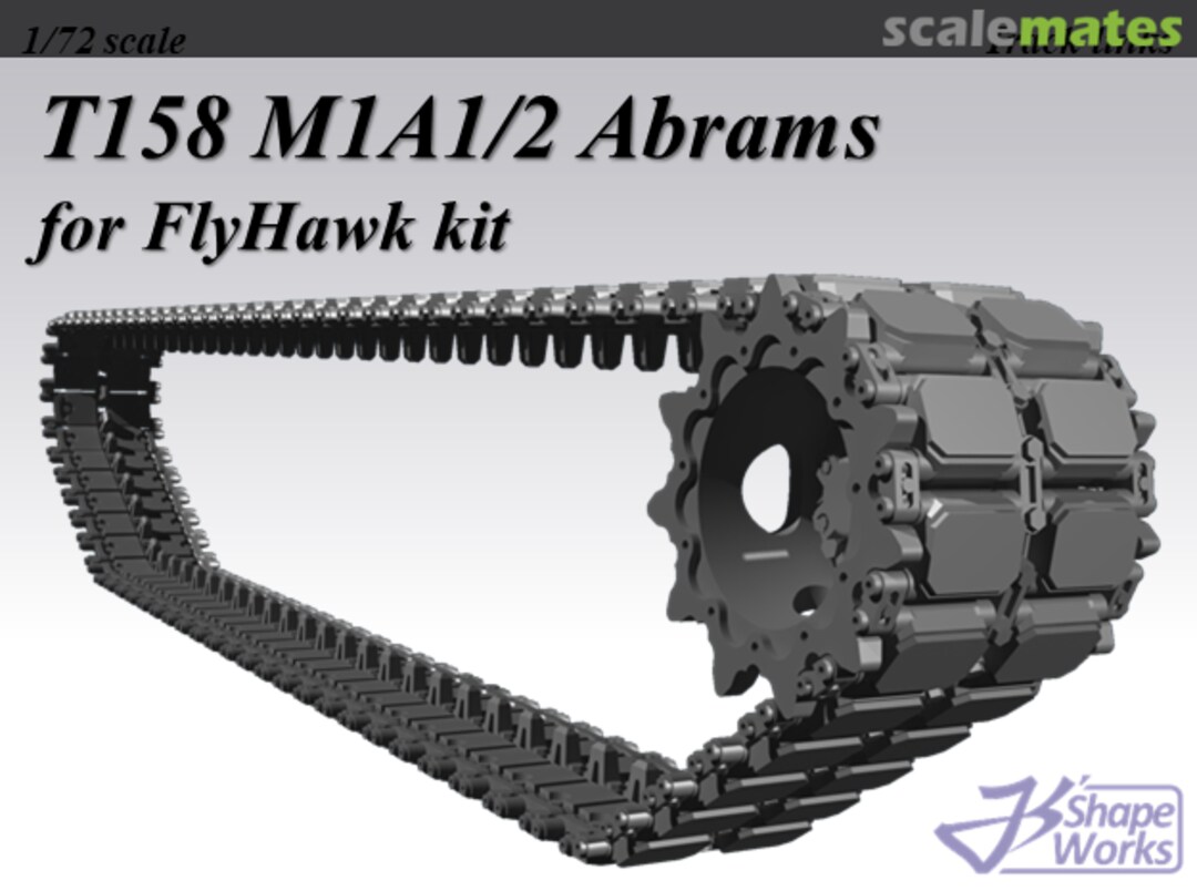 Boxart T158 M1A1/2 Abrams track links JS72T004 Js' Shapeworks