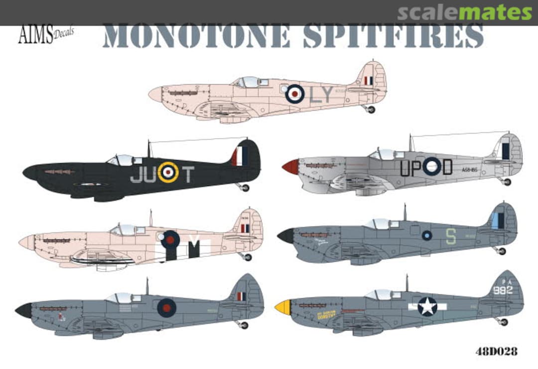 Boxart Monotone Spitfires 48D028 AIMS