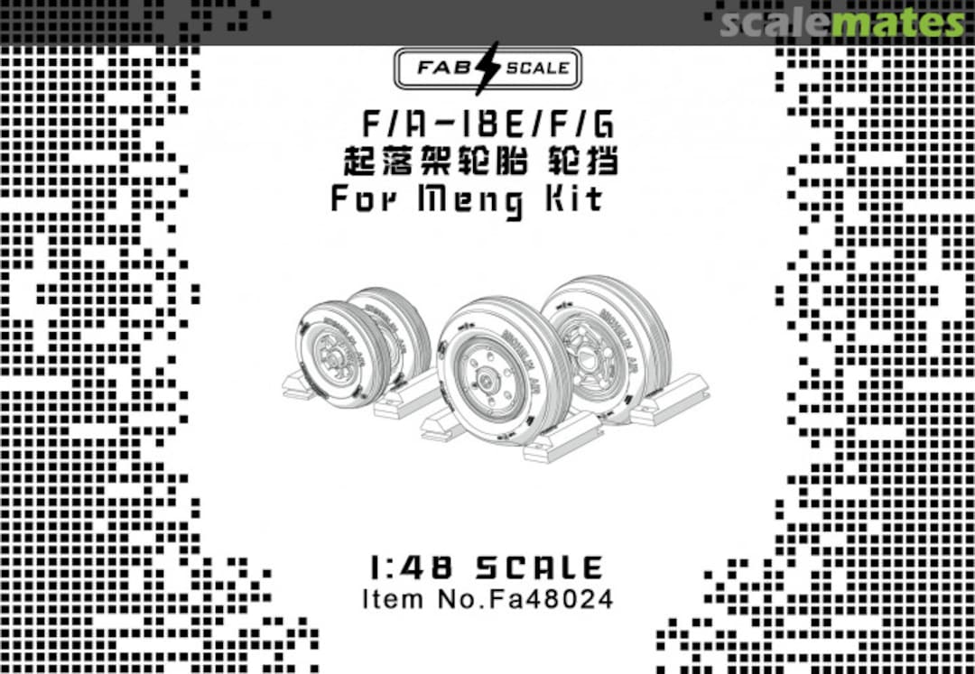 Boxart F-18E/F/G Wheels Set with Chocks Fa48024 Fab Scale