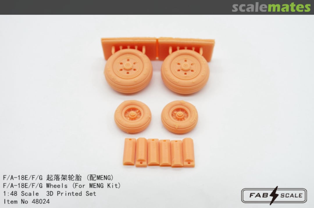 Contents F-18E/F/G Wheels Set with Chocks Fa48024 Fab Scale