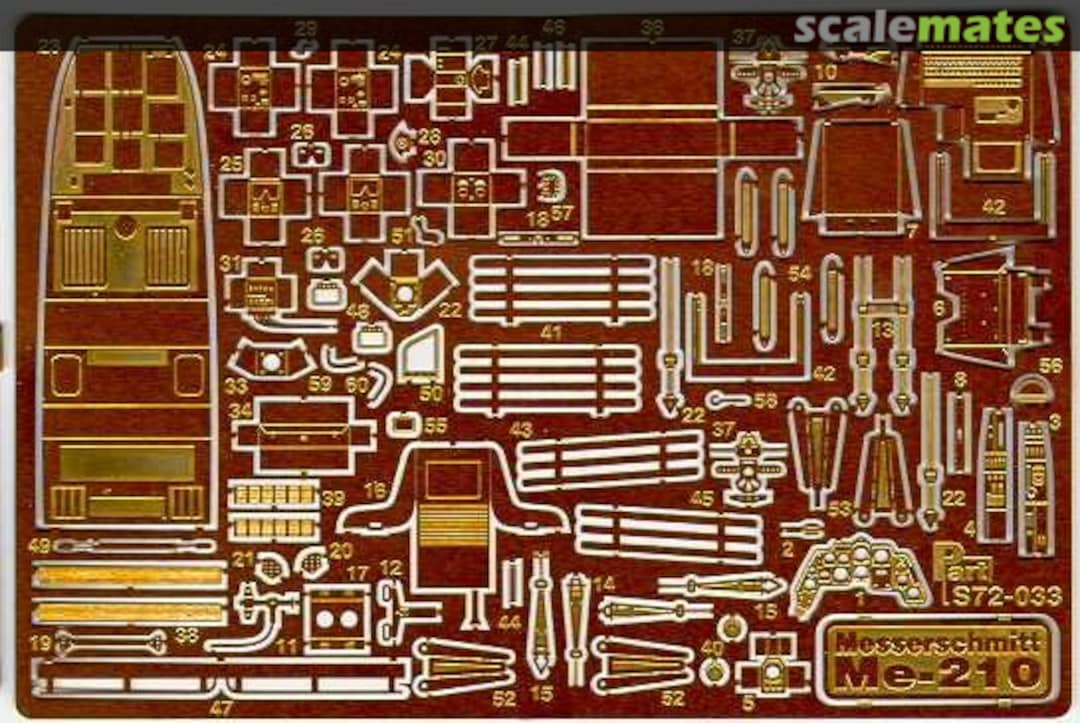 Boxart Messerschmitt Me 210 Detail Set S72-033 Part