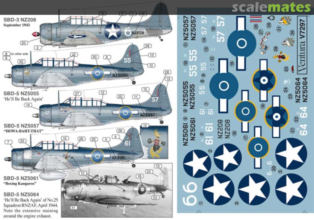 Boxart RNZAF DOUGLAS SBD DAUNTLESS V7297 Ventura