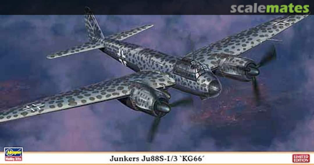 Boxart Junkers Ju88S-1/3 `KG66´ 02016 Hasegawa