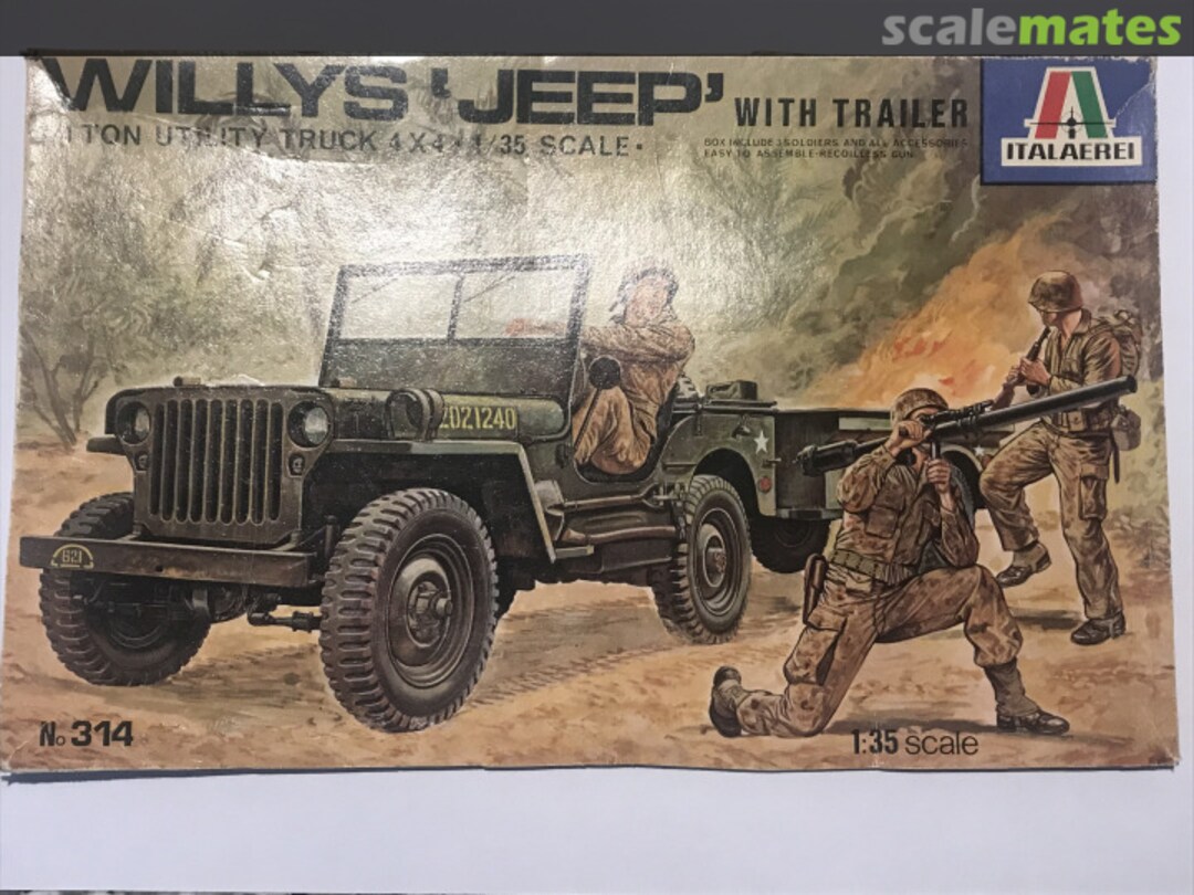 Boxart Willys Jeep 314 Italeri