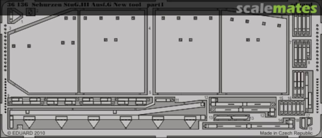 Boxart Schurzen StuG.III Ausf.G new tool 36136 Eduard
