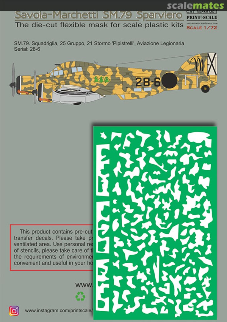 Boxart Savoia-Marchetti SM.79 Sparviero PSM72011 Print Scale