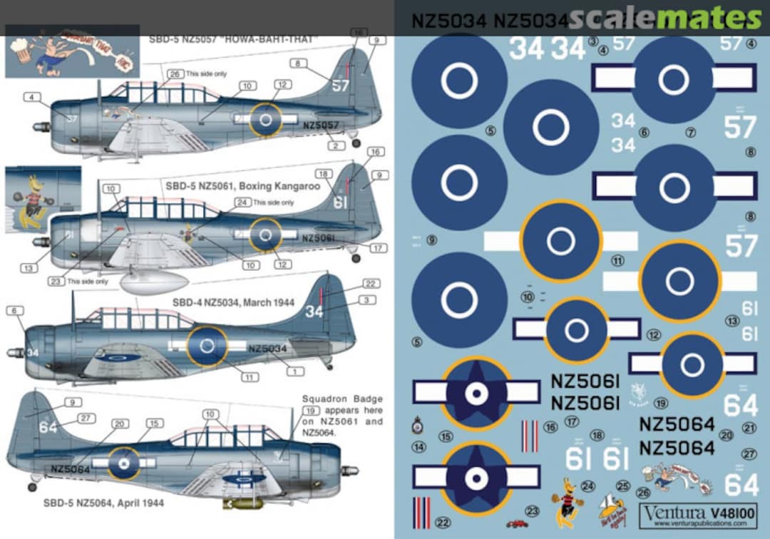 Boxart RNZAF DOUGLAS SBD DAUNTLESS #2 V48100 Ventura