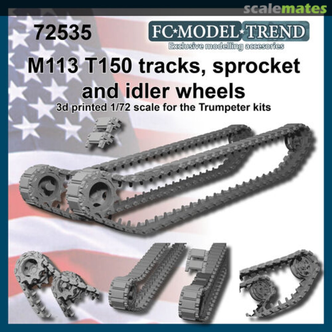 Boxart M113 T150 Tracks, Sprockets and Idler Wheels 72535 FC Model Trend