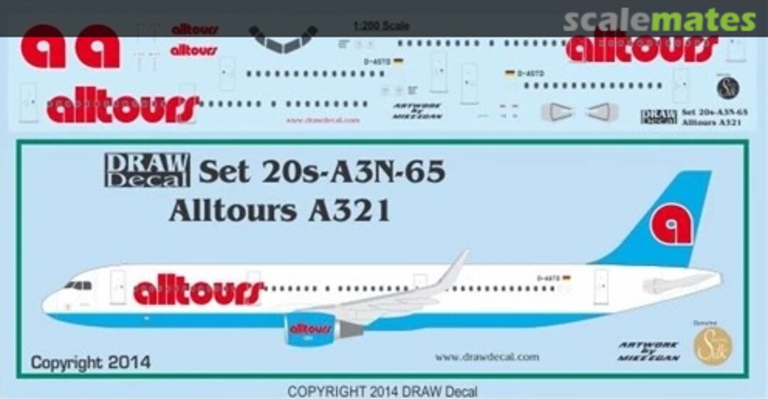 Boxart Alltours – Germania A321 20-A3N-65 Draw Decal