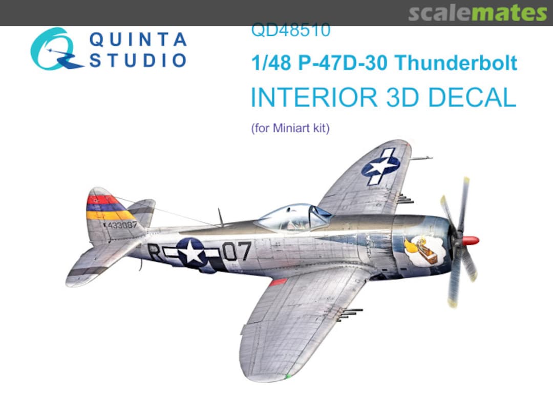 Boxart P-47D-30 Thunderbolt interior 3D decals QD48510 Quinta Studio