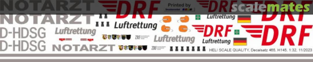 Boxart H145 / EC 145T2 - DRF ZRF Nordoberpfalz - D-HDSG Decal 484 Heli Scale Quality