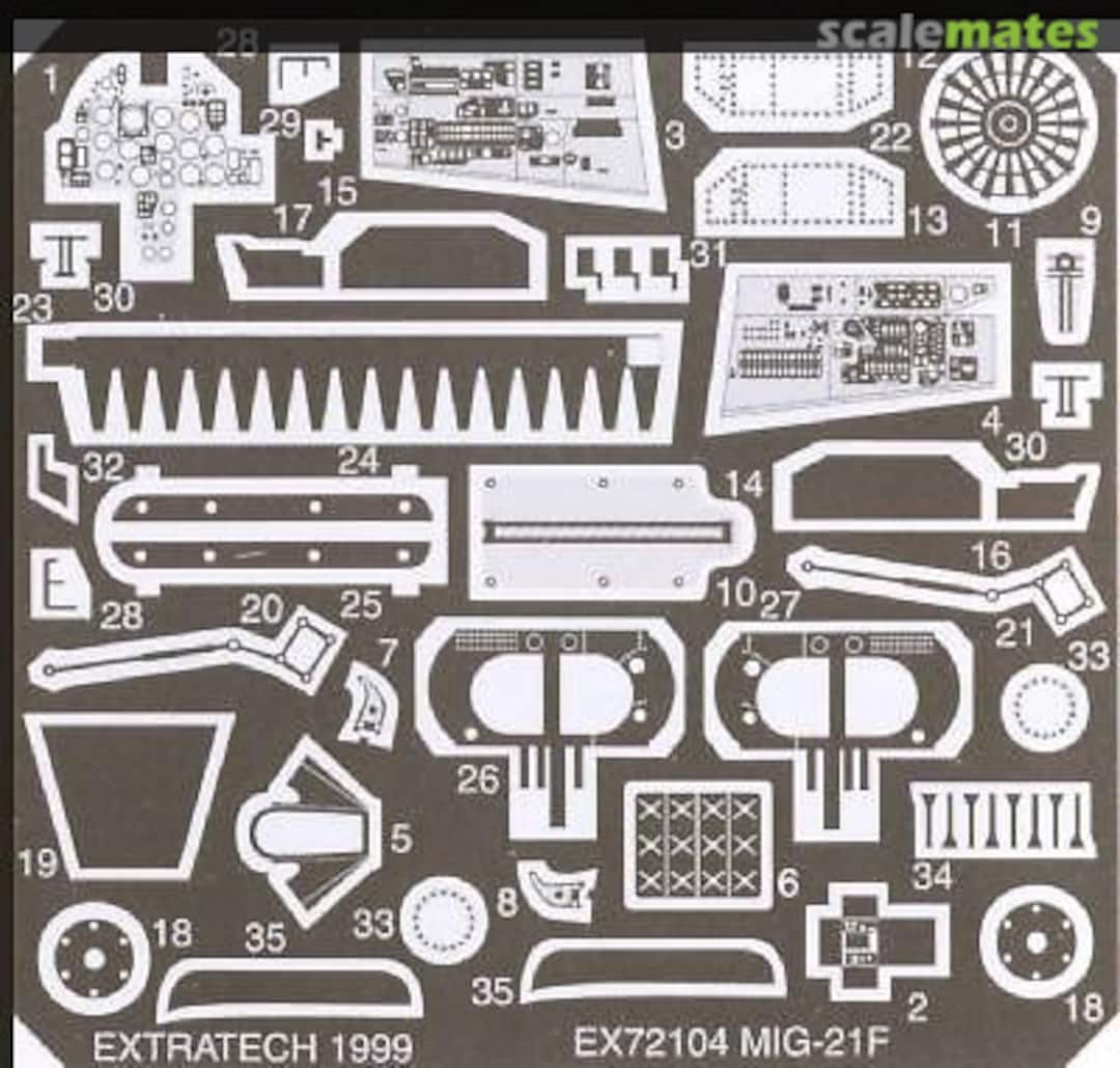 Boxart Mig-21F Fishbed EX 72104 Extratech