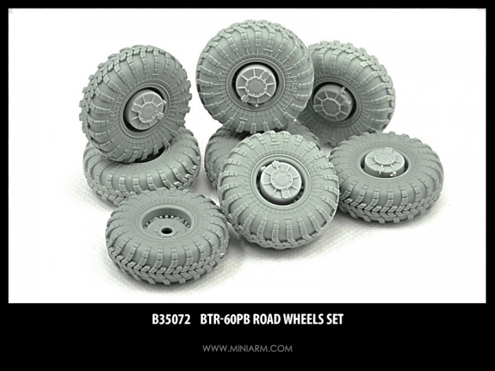 Boxart BTR-60PB Road Wheels Set 8pcs B35072 Miniarm