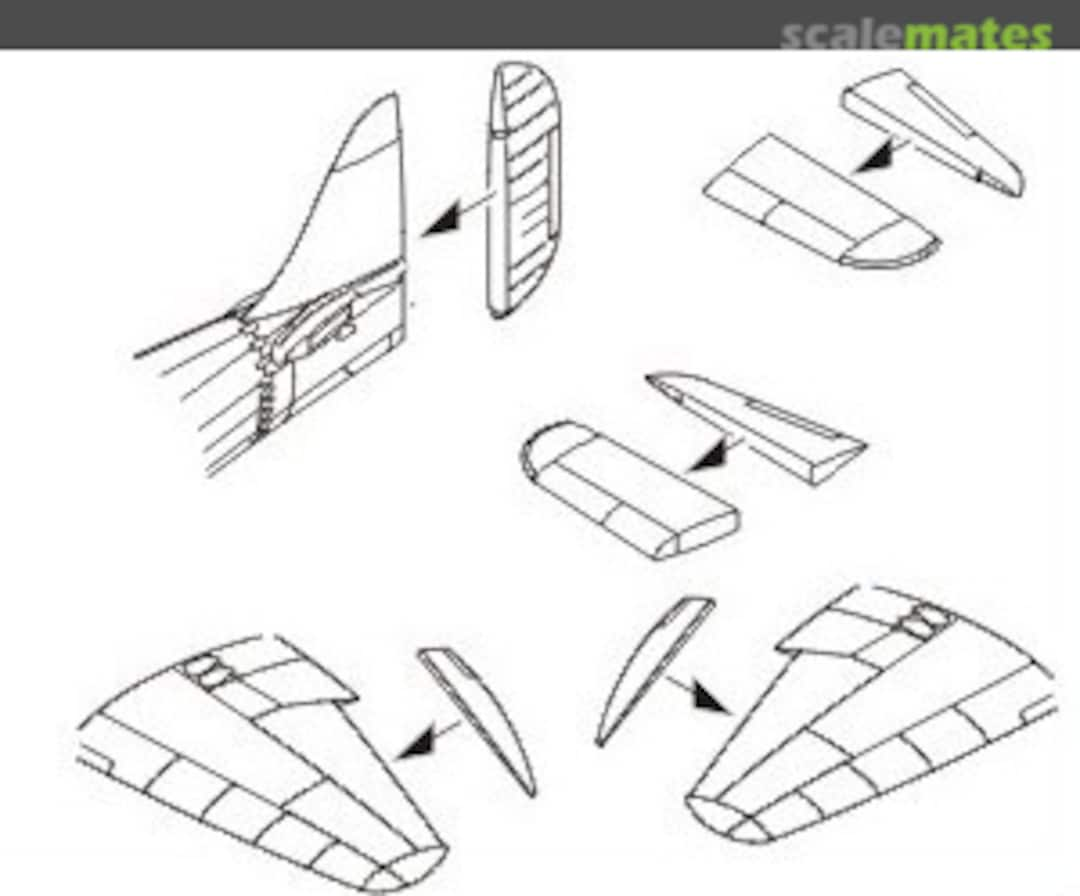 Boxart Hawker Tempest Mk.V control surfaces Q72054 CMK