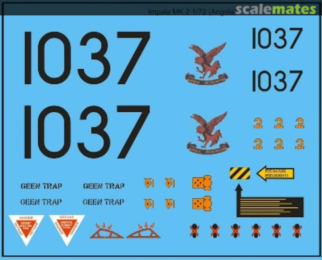 Boxart SAAF Impala Mk.2 Stencilling MAV-720172 MAV Decals