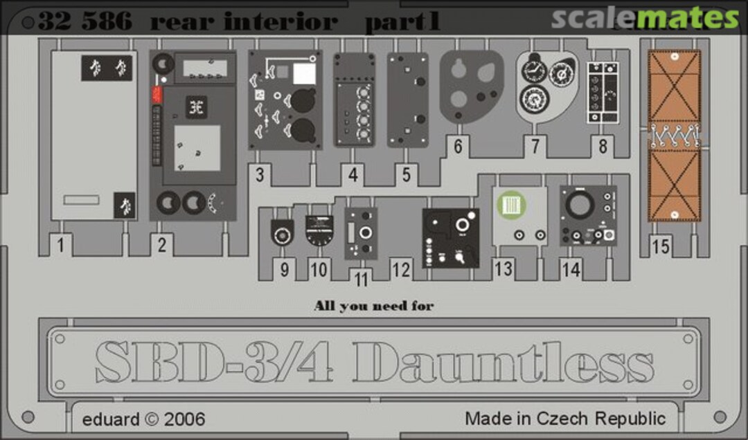Boxart SBD-3/4 Dauntless rear interior 32586 Eduard