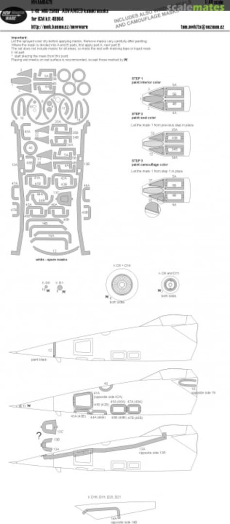 Boxart MiG-25 RBF ADVANCED kabuki masks NWAM0478 New Ware