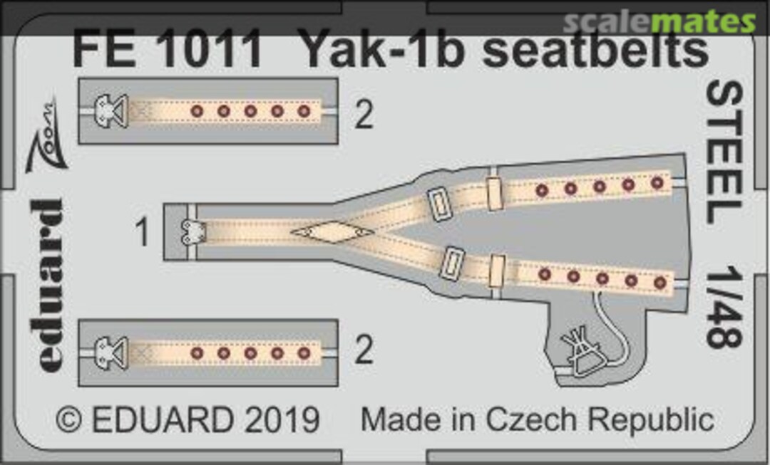 Boxart Yak-1b seatbelts STEEL FE1011 Eduard