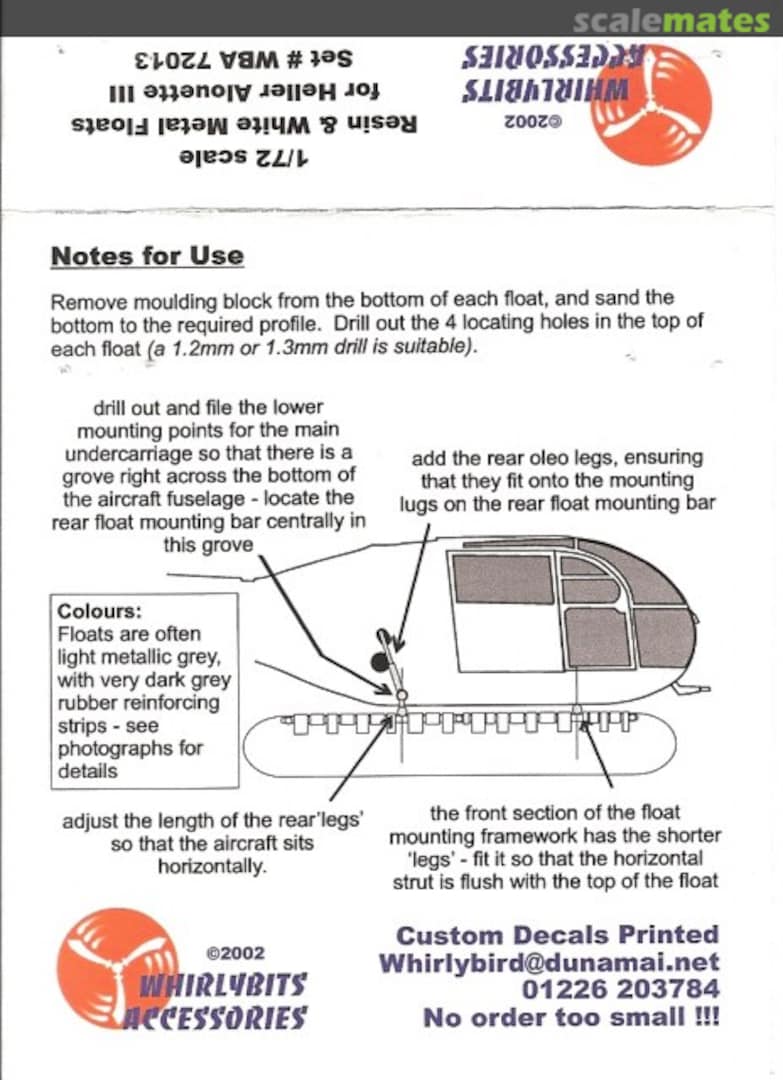 Boxart Alouette III floats WBA72013 Whirlybits