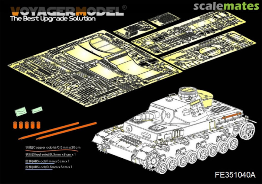 Boxart WWII German Pz.Kpfw.IV Ausf.F1 Basic PE351040A Voyager Model