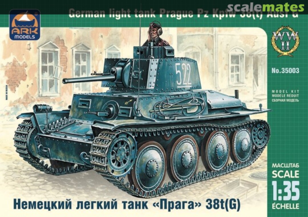 Boxart Prague Pz Kpfw 38(t) Ausf G 35003 Ark Models