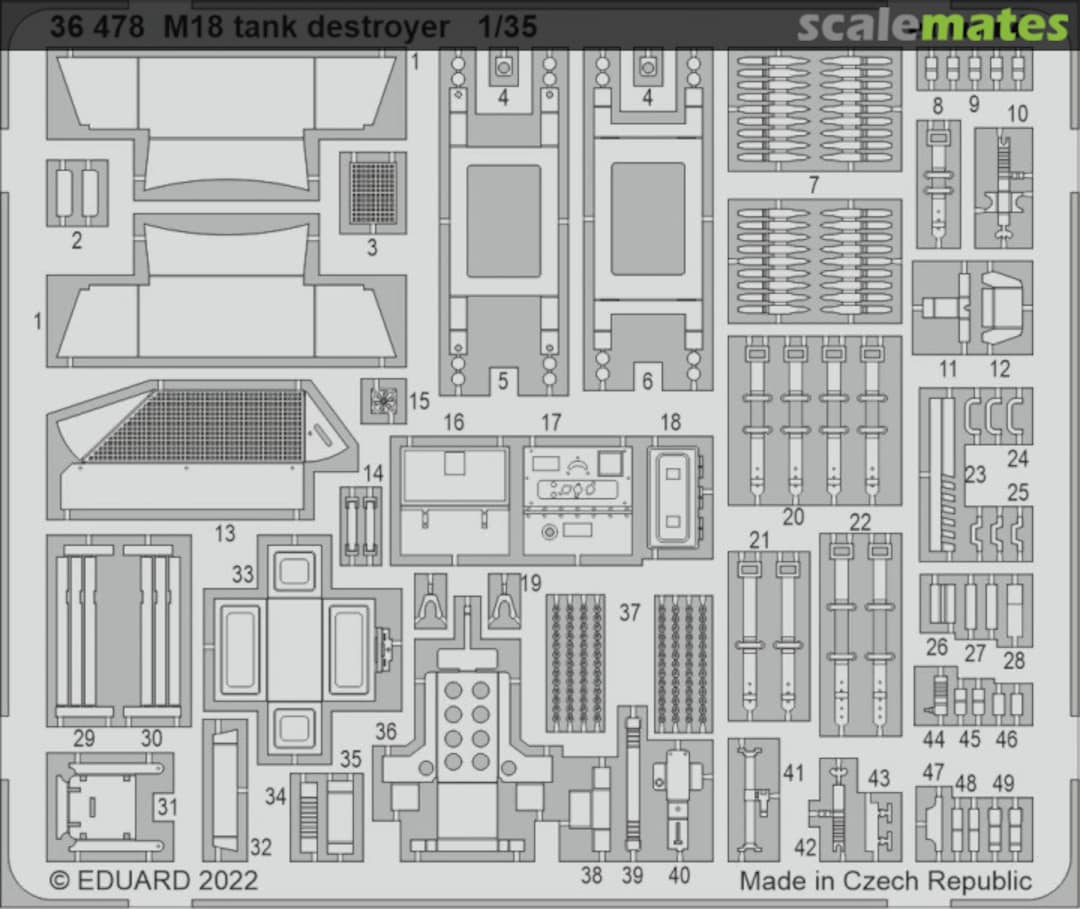 Boxart M18 tank destroyer 36478 Eduard