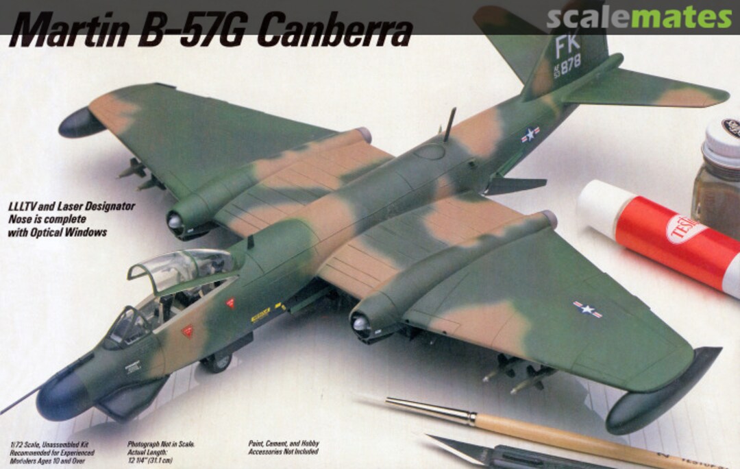 Boxart Martin B-57G Canberra 653 Testors