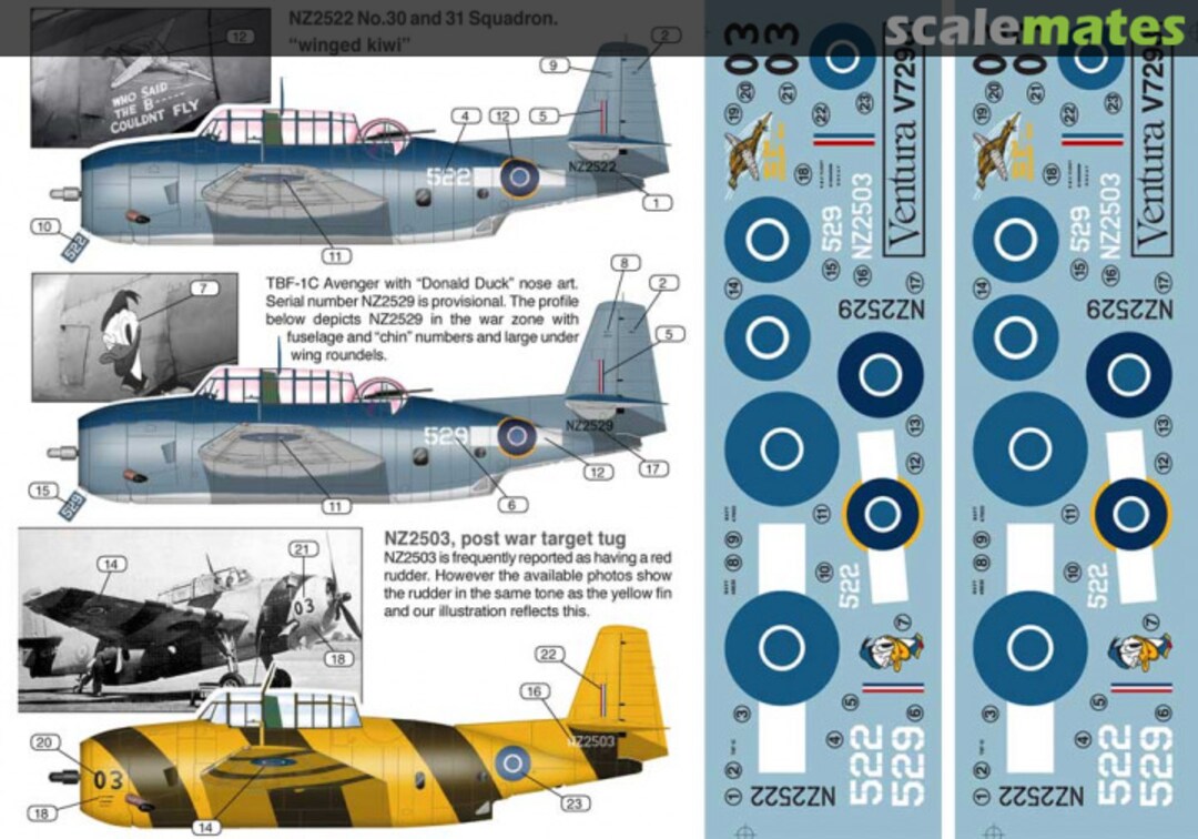 Boxart RNZAF Grumman TBF-1C Avengers #2 V7298 Ventura