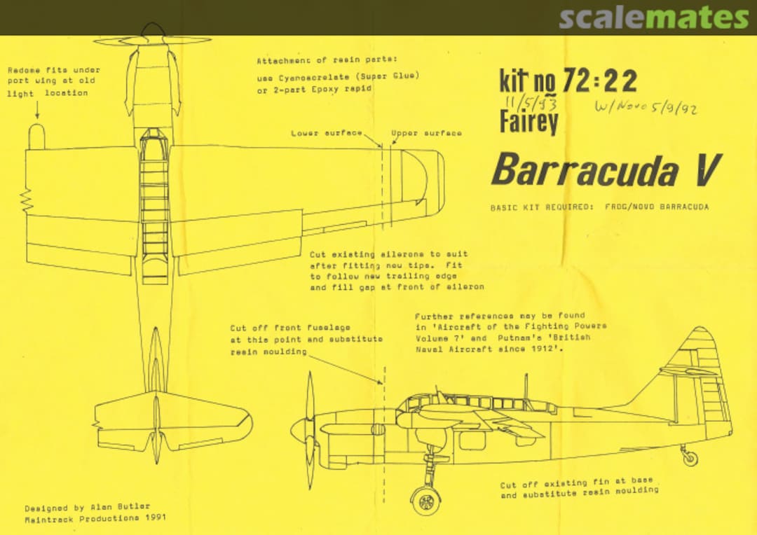 Boxart Fairey Barracuda V 72:22 Maintrack Models